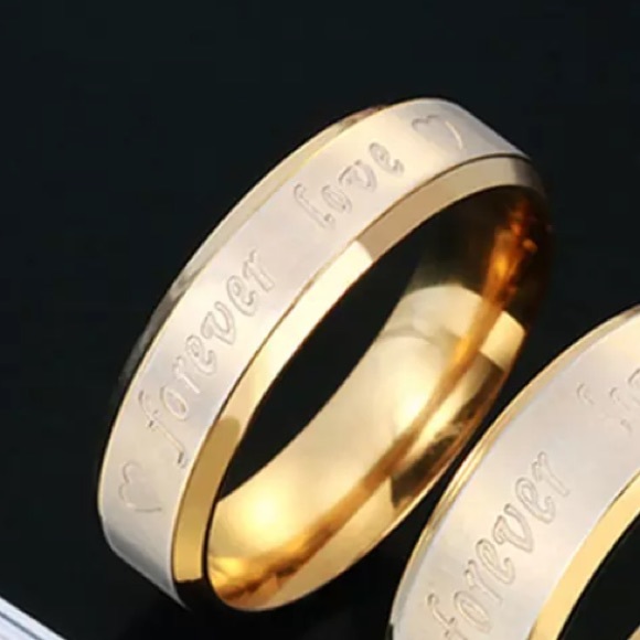 New Stainless Steel Forever Love Gold Ring - Picture 5 of 5